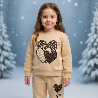 HEART LOVE Ultra Soft Fleece Tracksuit for Girls