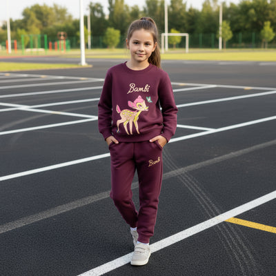 Bombie Deer Cozy Girls Winter Tracksuit
