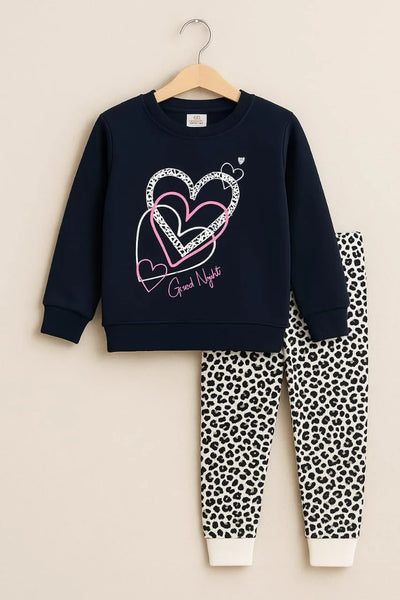 Heart Good Night Ultra Soft Fleece Tracksuit For Girls