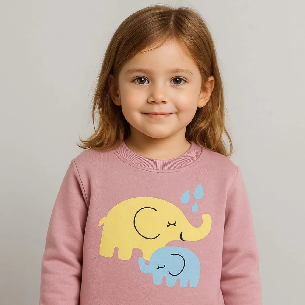 Elephant momi and kid Fleece Tracksuit for Girls