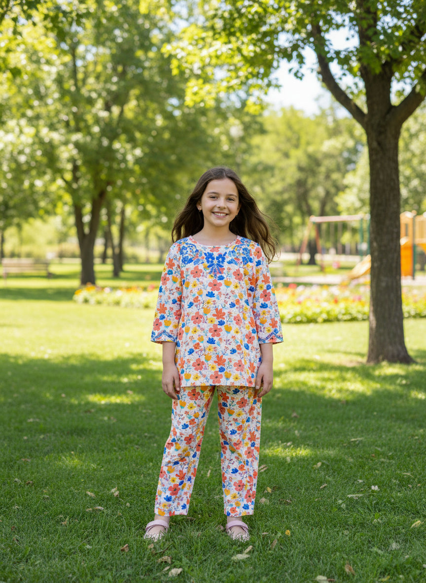 Embroidered CO-ORD SET for Girls