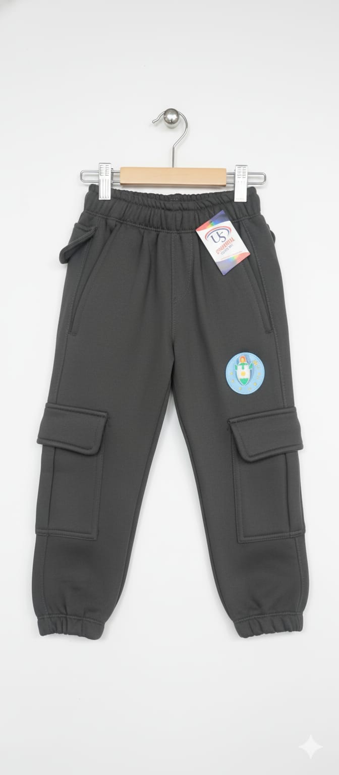 Cargo Fleece Trouser For Boys Cozy Fit with Elastic Waist for Everyday Wear